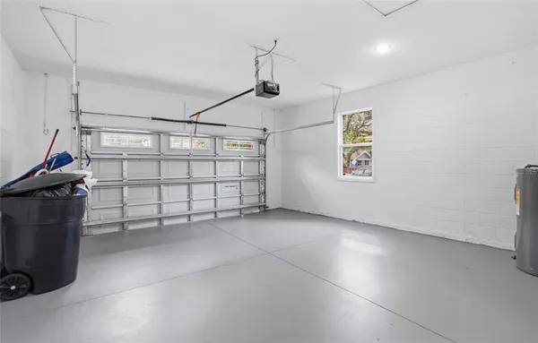 a view of a garage