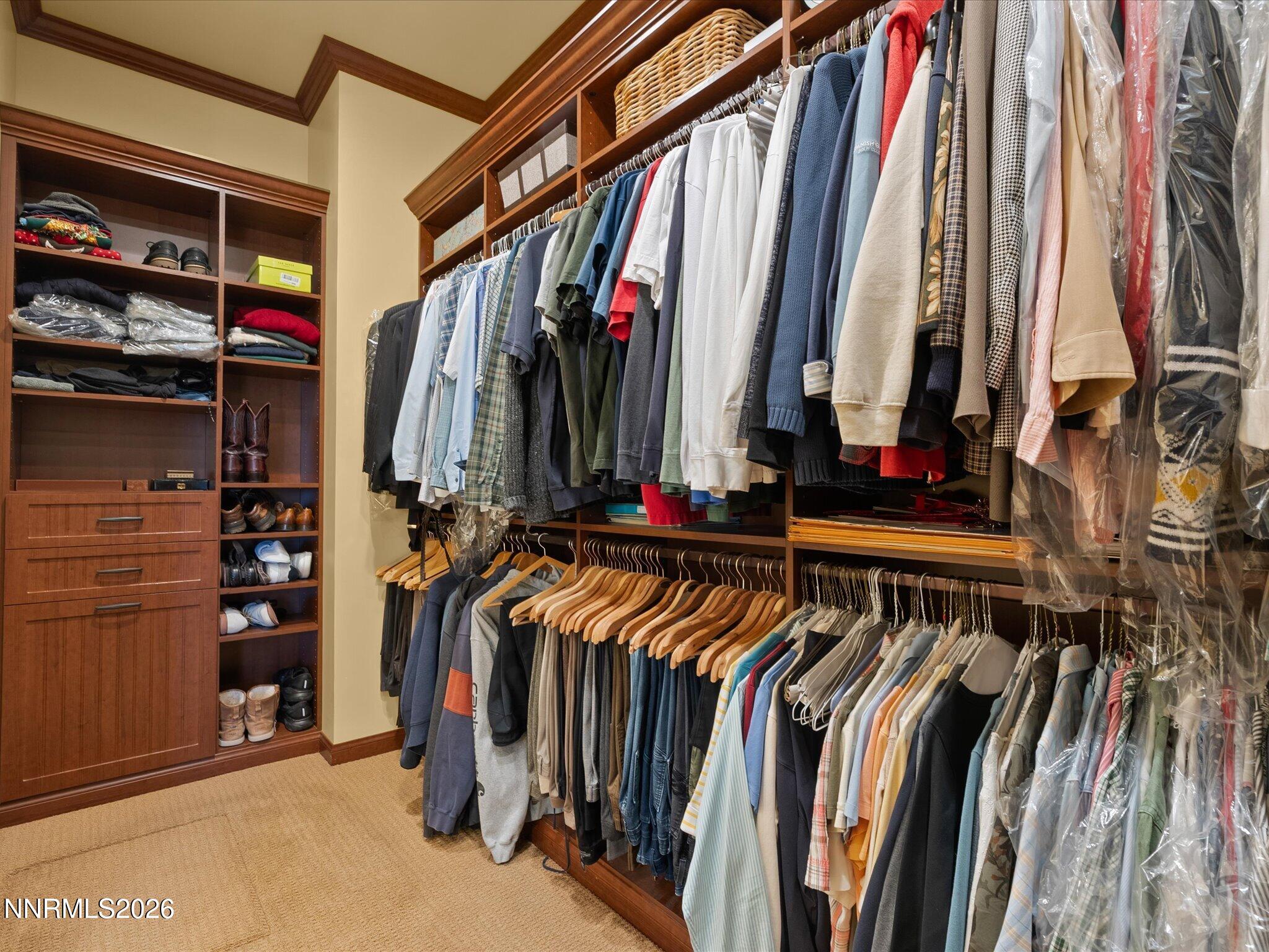201 South Argyle Court Reno, NV 89511 - Photo 42 of 95 a view of walk in closet with clothes and shoes