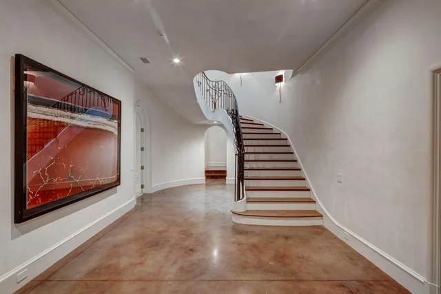 a view of entryway with stairs