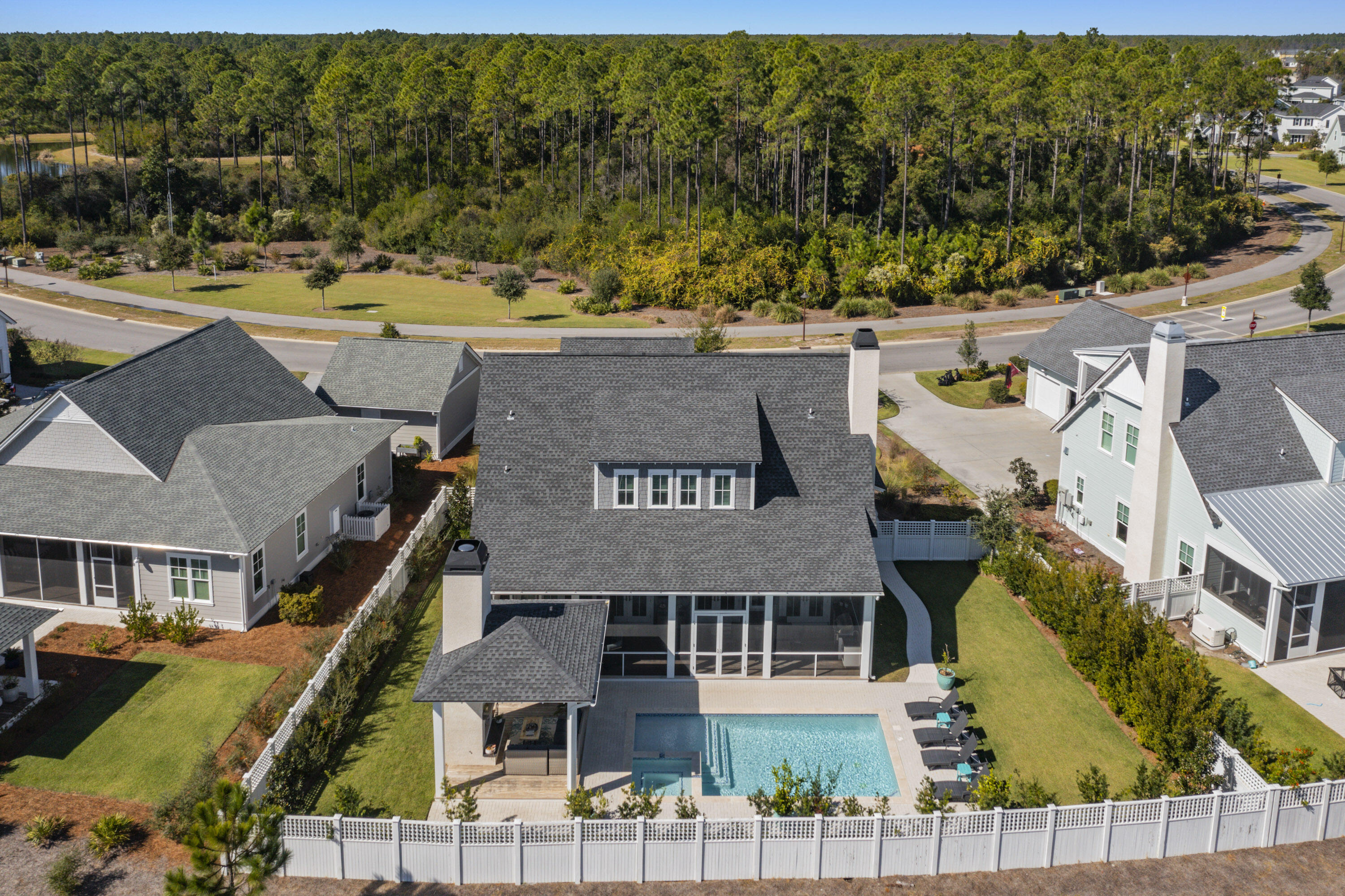 1060 Pathways Dr Inlet Beach Inlet Beach, FL 32461 - Photo 54 of 70 an aerial view of residential houses with outdoor space and parking