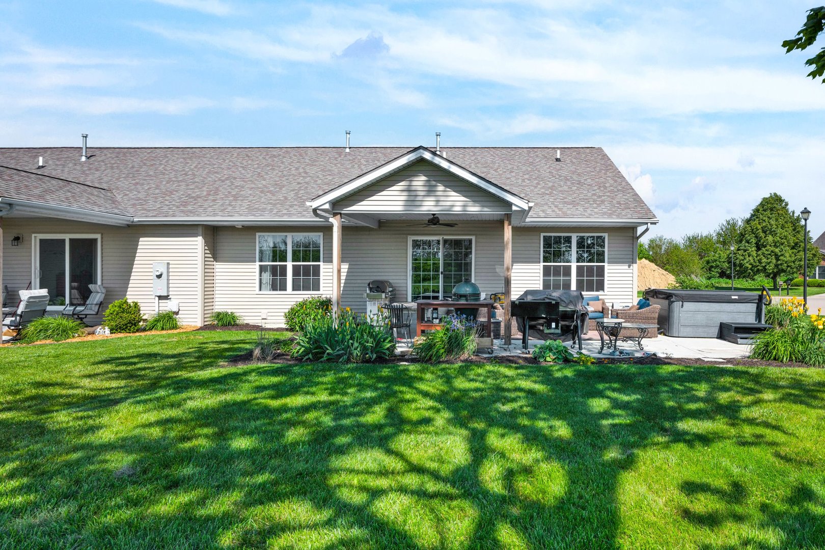 277 Cassidy Road Normal, IL 61761 - Photo 33 of 42 a front view of house with yard and outdoor seating