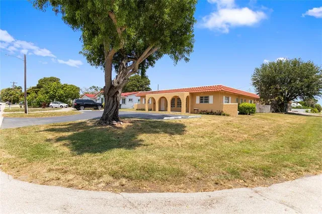 a front view of house with yard