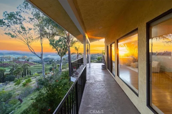 a view of a balcony