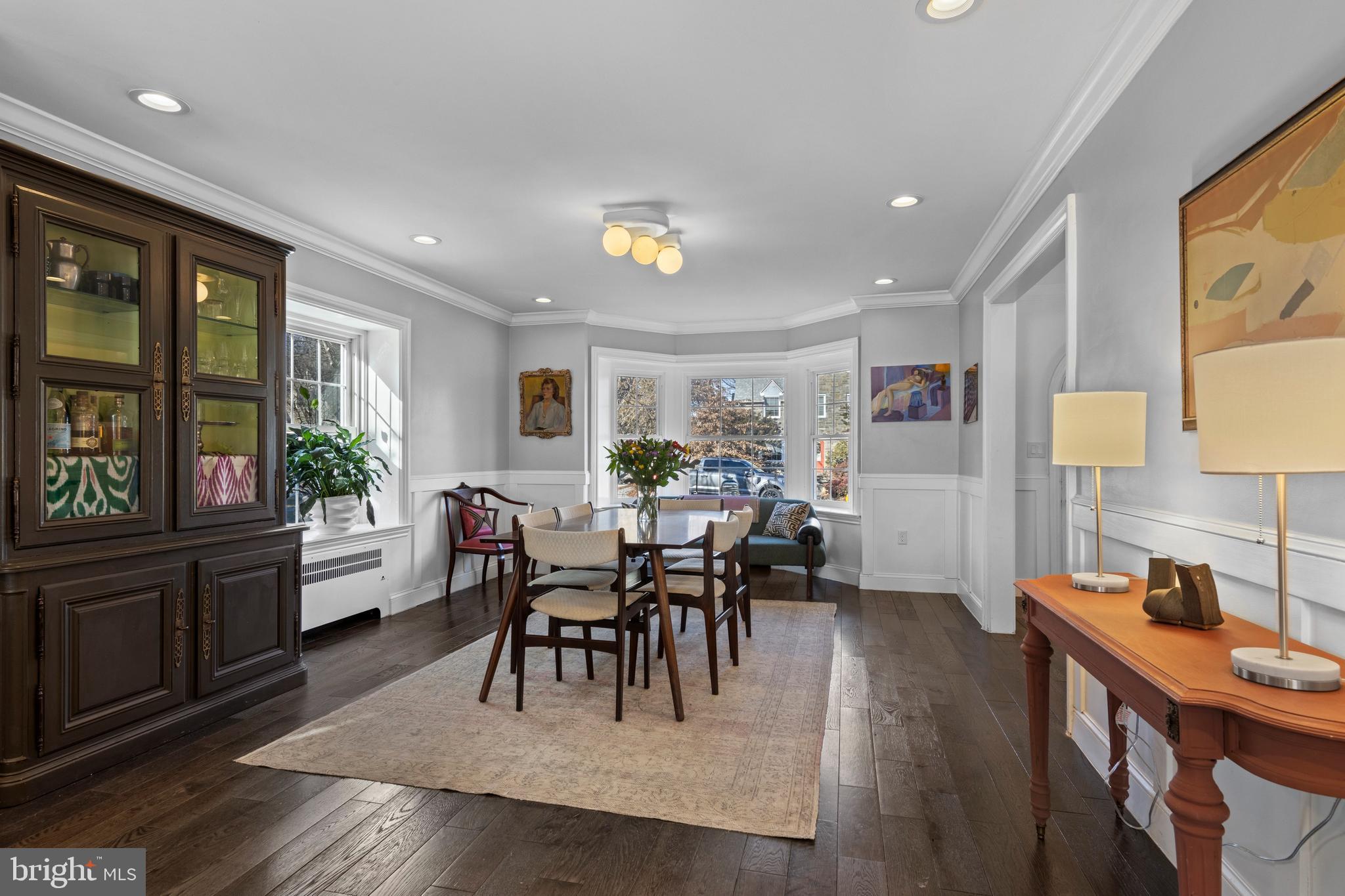 1354 Arbordale Road Wynnewood, PA 19096 - Photo 13 of 56 a view of a dining room with furniture window and wooden floor