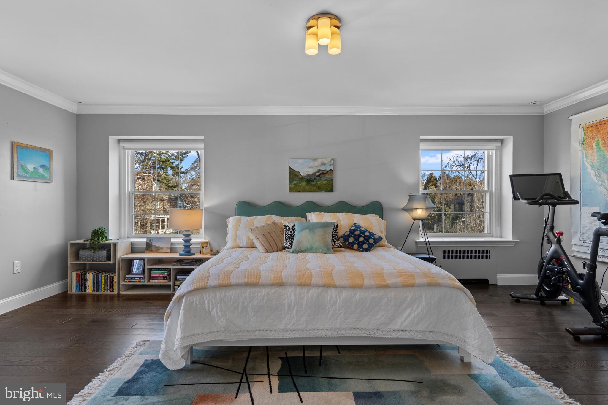 1354 Arbordale Road Wynnewood, PA 19096 - Photo 25 of 56 a bedroom with a bed and wooden floor