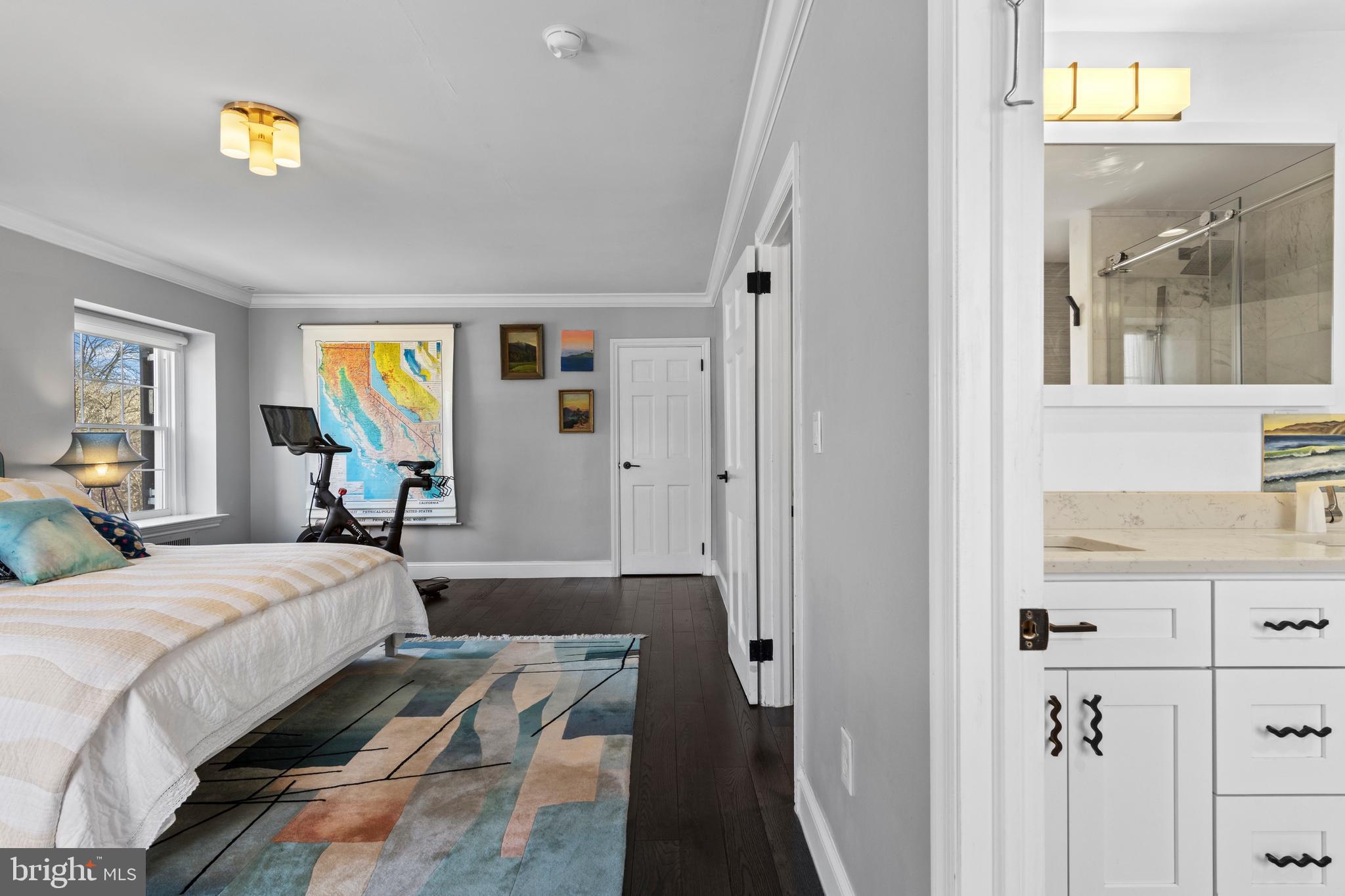 1354 Arbordale Road Wynnewood, PA 19096 - Photo 27 of 56 a bedroom with a bed and a couch