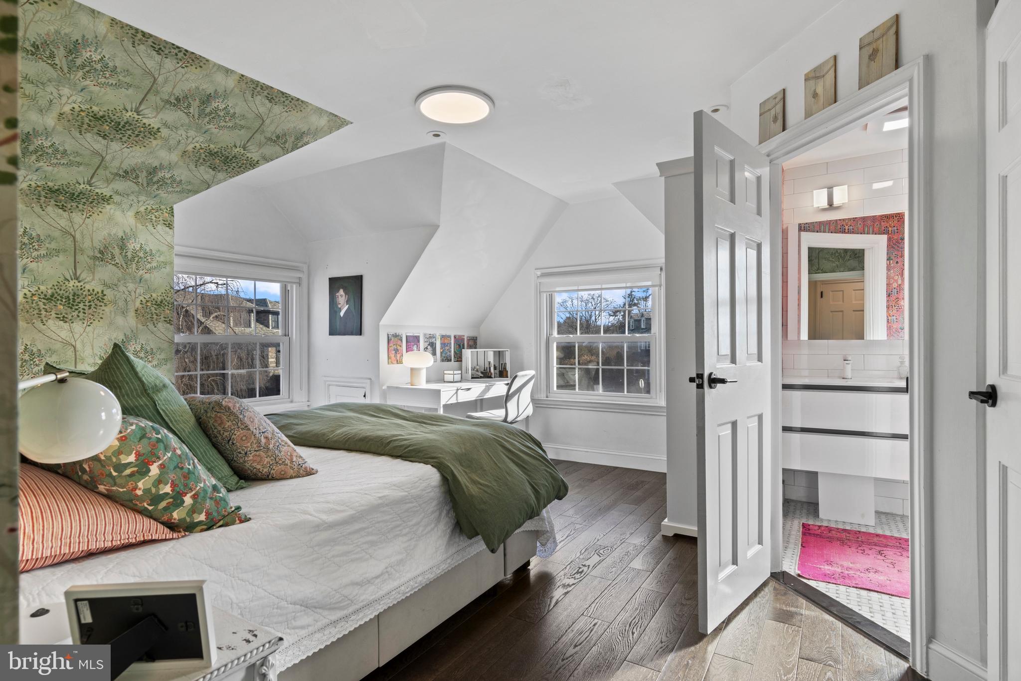 1354 Arbordale Road Wynnewood, PA 19096 - Photo 31 of 56 a spacious bedroom with a bed and wooden floor