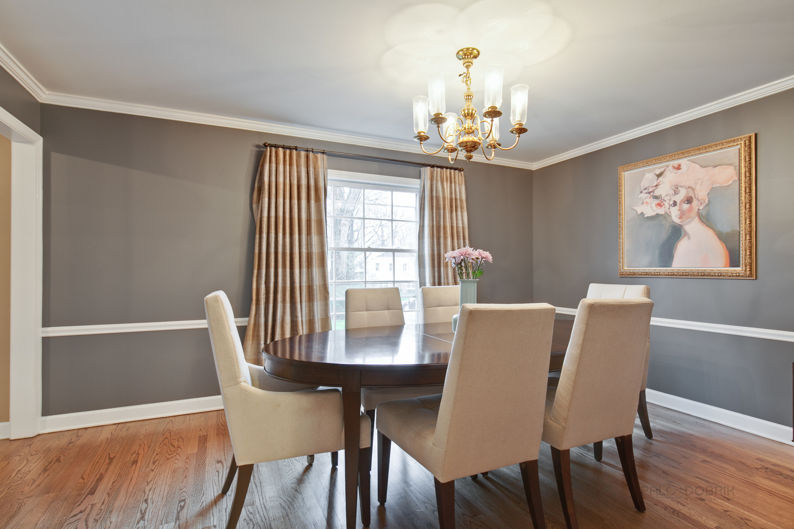 1040 Forest Hill Road Lake Forest, IL 60045 - Photo 6 of 30 a view of a dining room with furniture window and wooden floor