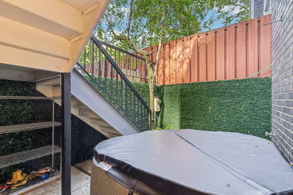 a view of outdoor space with seating