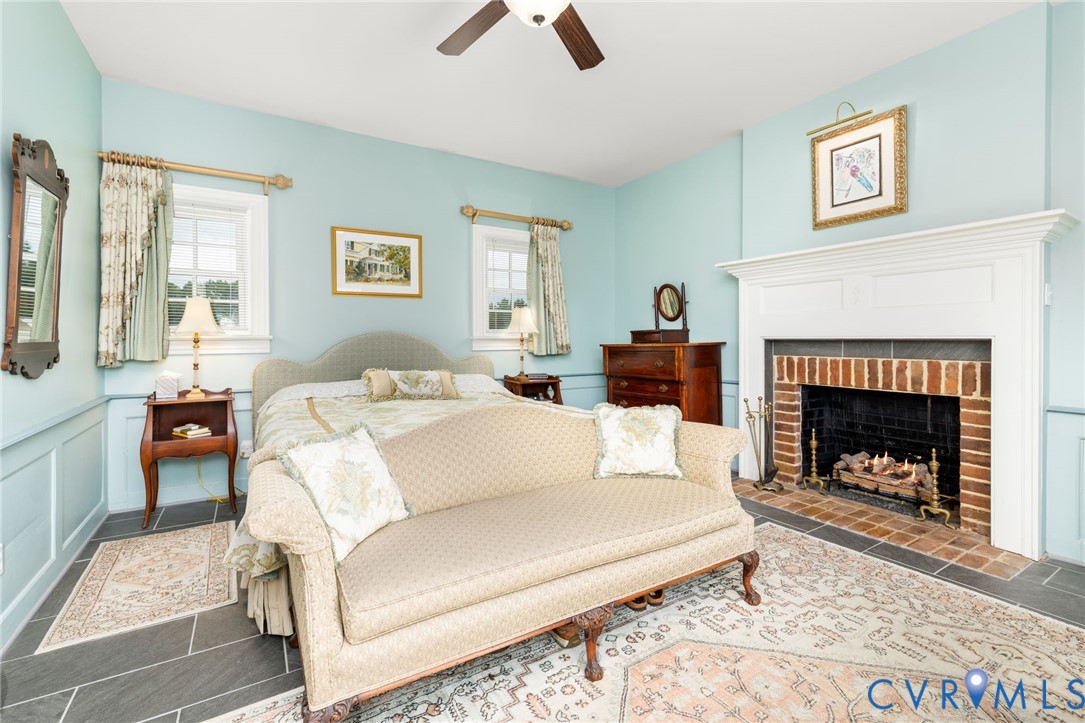 2284 Wallace's Bridge Road Lunenburg, VA 23952 - Photo 22 of 89 Fireplace with brick surround and white mantel, sl