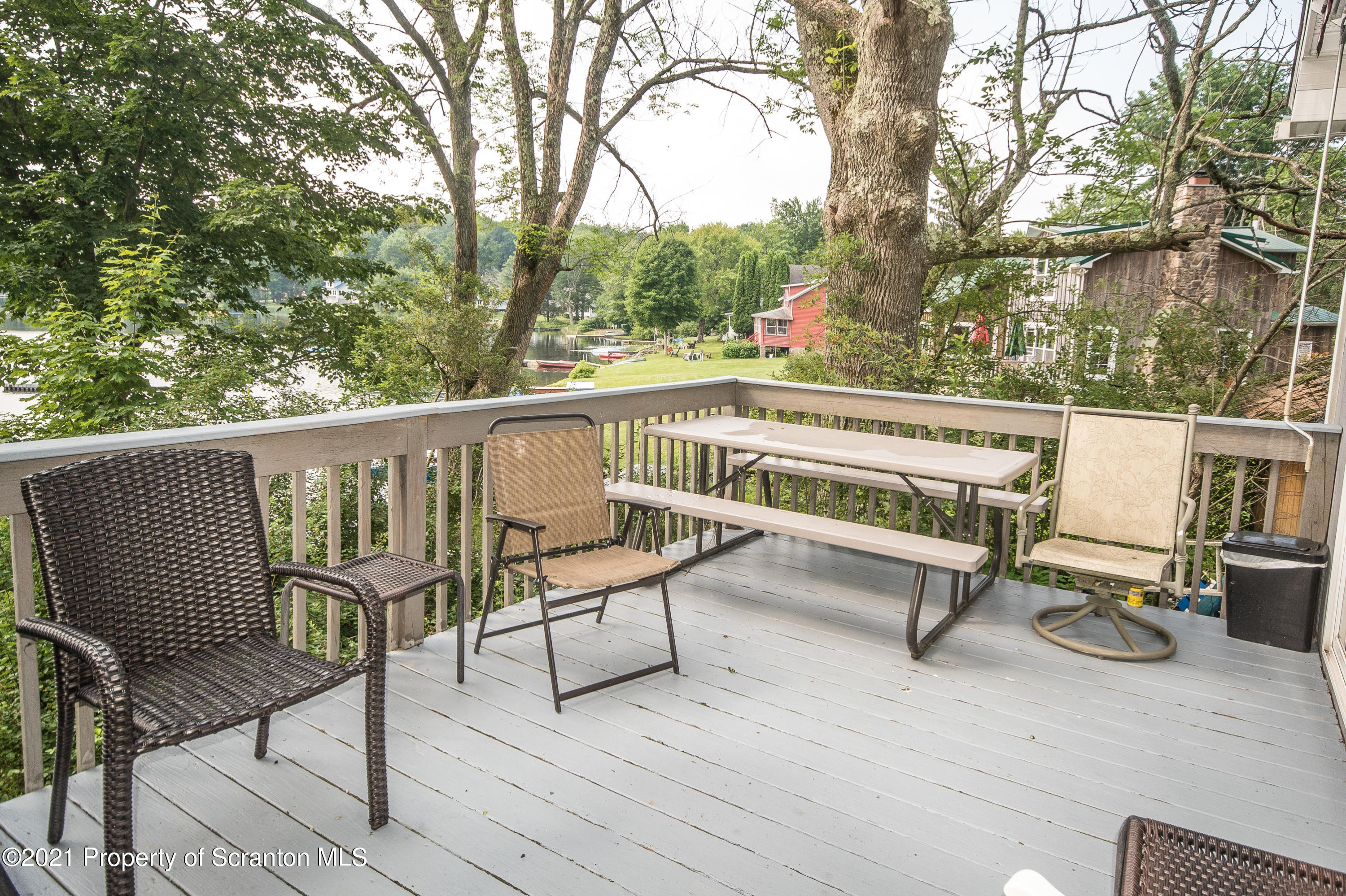 34 Taylor Farm Road Union Dale, PA 18470 - Photo 10 of 38 a view of a bench in the roof deck