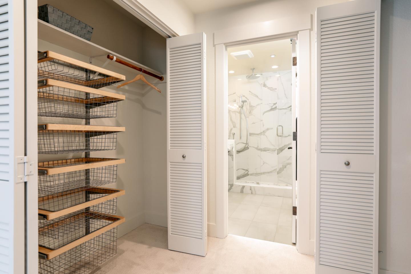 595 Willow Road Menlo Park, CA 94025 - Photo 21 of 28 a view of a bathroom with a glass door