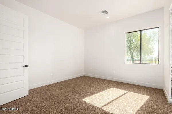 an empty room with a window