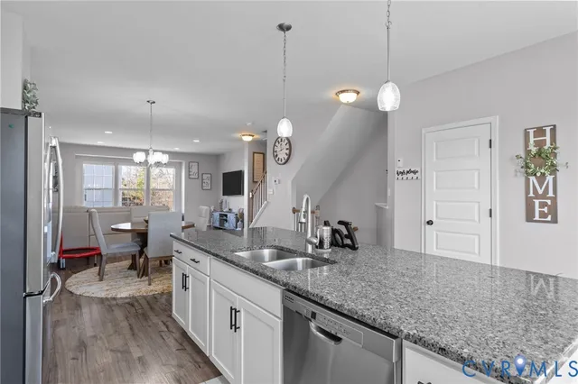 a kitchen with counter space and a sink