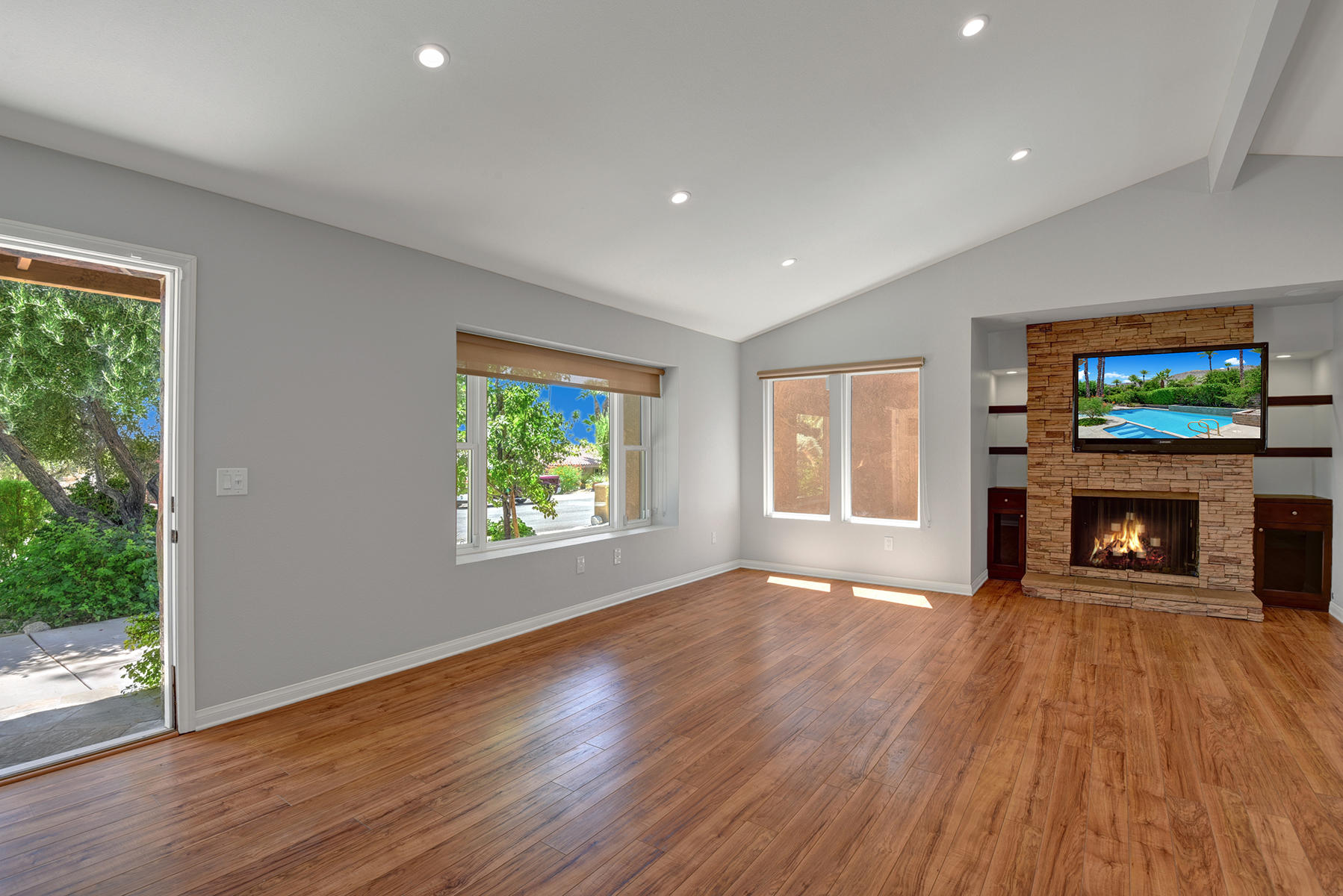 71401 Gardess Road Rancho Mirage, CA 92270 - Photo 7 of 37 011 LIVING ROOM ANGLED WITH FIREPLACE AN