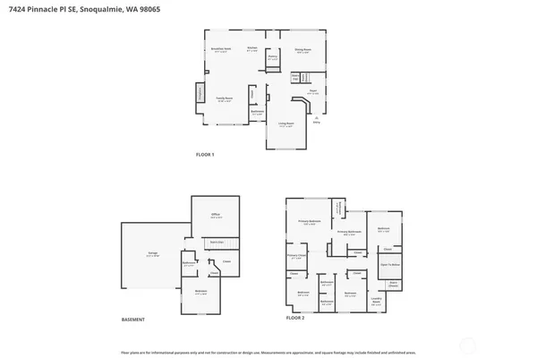 $1,595,000 | 7424 Pinnacle Place Southeast, Snoqualmie, WA 98065