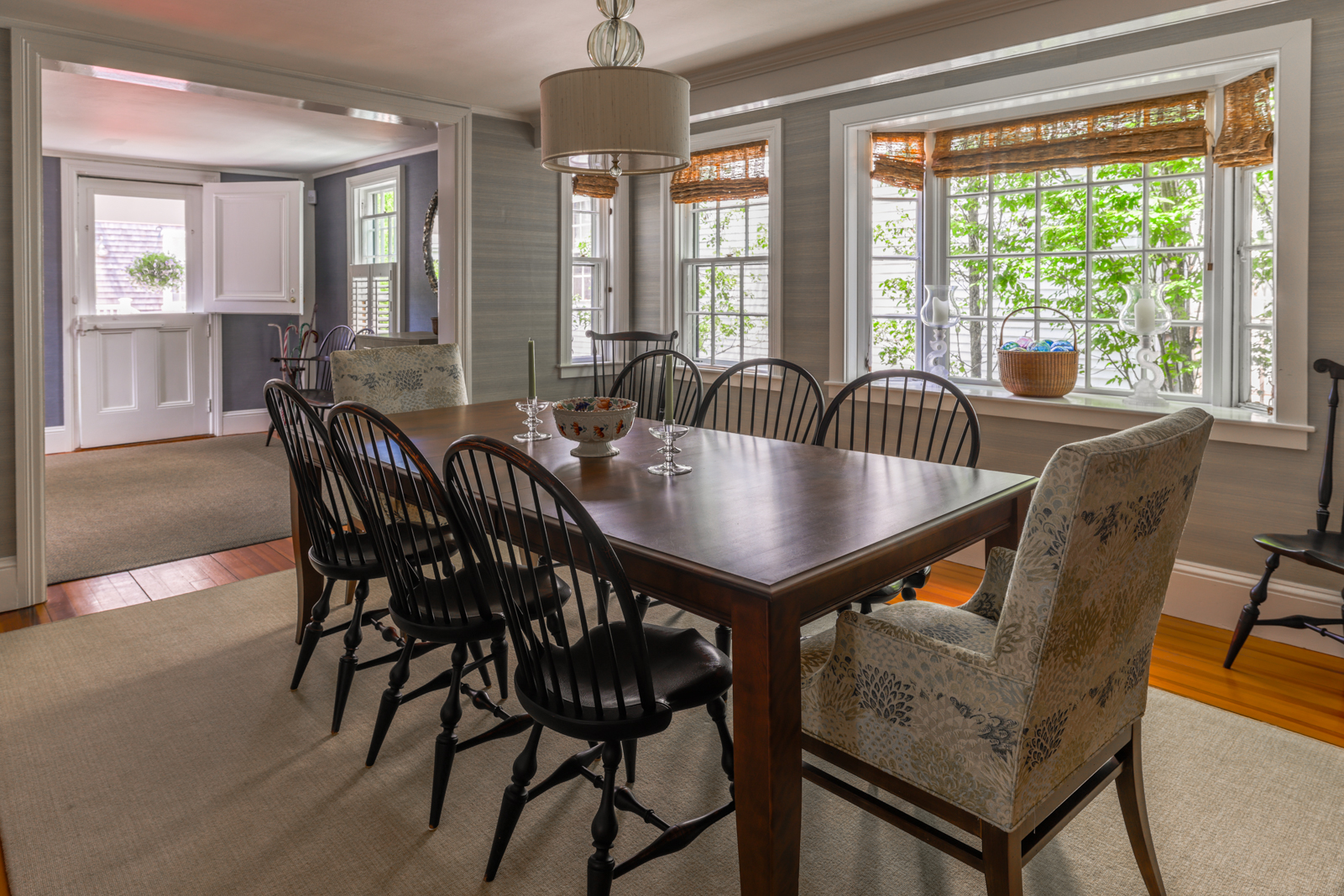 12 Hussey Street Nantucket, MA 02554 - Photo 6 of 47 a view of a dining room with furniture and window