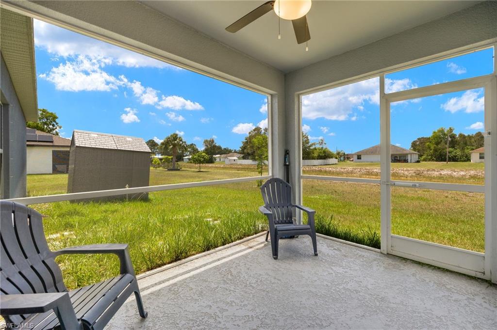 858 Rue Labeau Circle Fort Myers, FL 33913 - Photo 13 of 19 Sunroom / solarium featuring ceiling fan