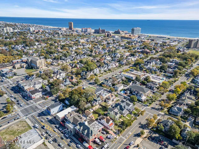 an aerial view of a city with lots of residential buildings
