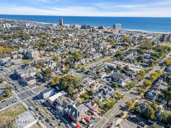 an aerial view of a city with lots of residential buildings