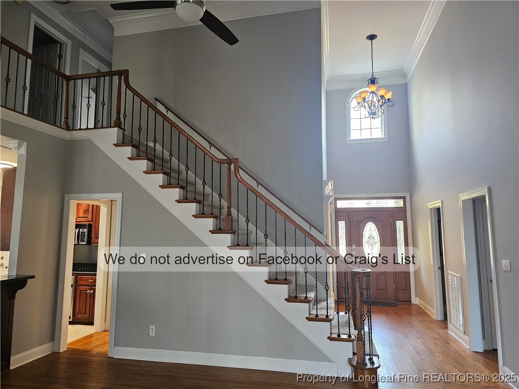 50 Barons Run East Spring Lake, NC 28390 - Photo 3 of 28 a view of entryway and hall with wooden floor