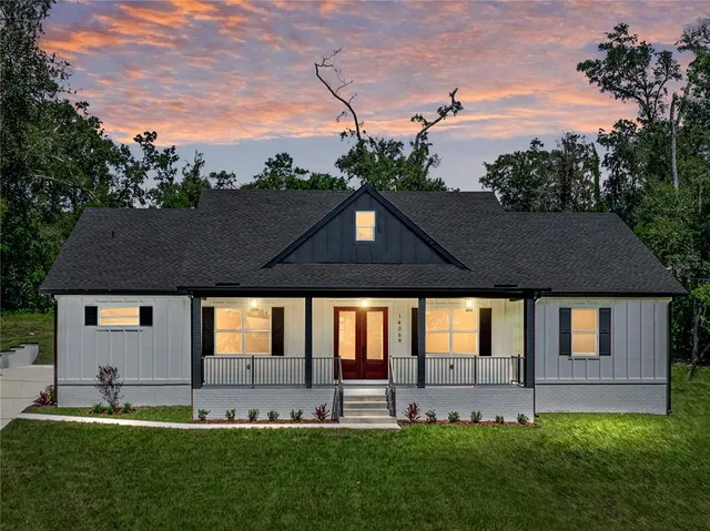 a house view with a garden space