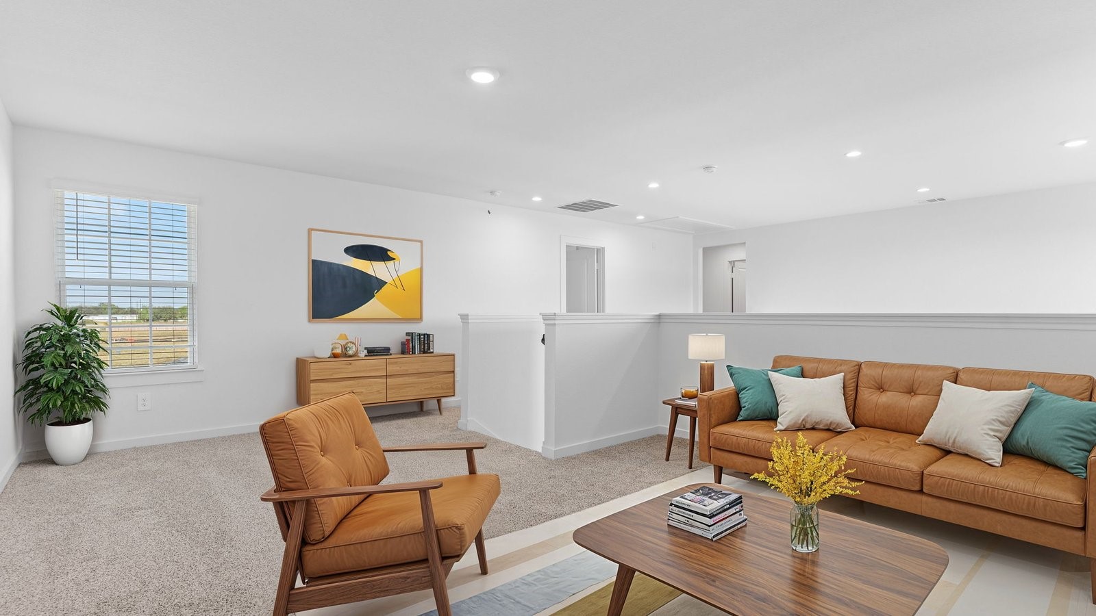 6216 Orchid Crst Lane Rosenberg, TX 77469 - Photo 26 of 48 a living room with furniture kitchen view and a potted plant