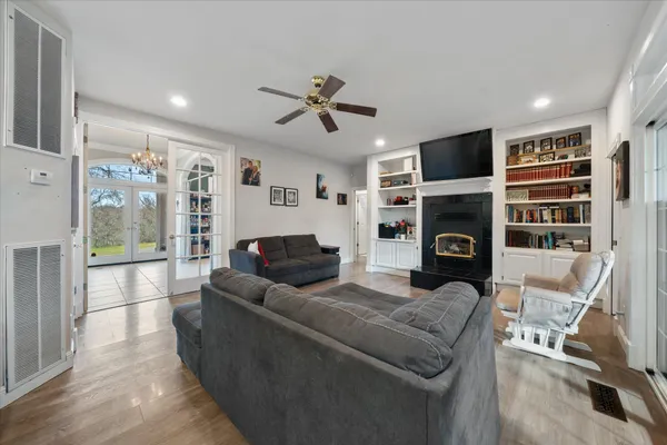 a view of dining room and livingroom with furniture