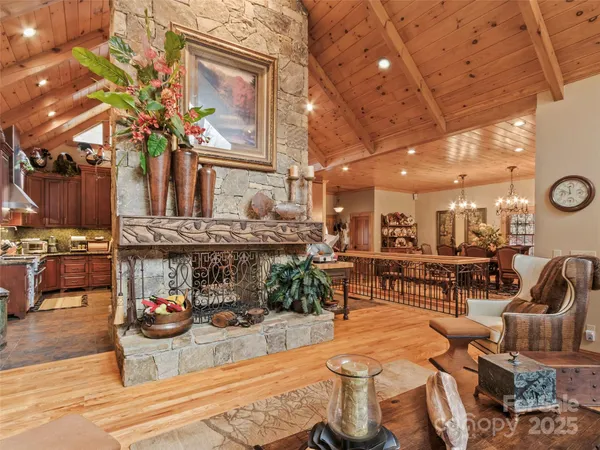 a view of a chairs and tables in patio