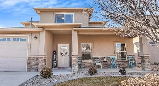 a view of a house with a patio