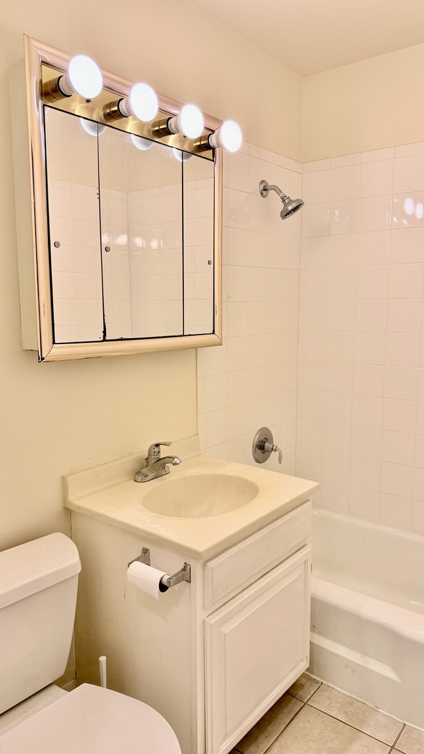 706 East Algonquin Road, Unit 204 Arlington Heights, IL 60005 - Photo 14 of 15 a bathroom with a sink a toilet and a mirror