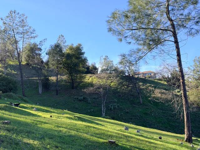 a view of a house with a mountain in the background