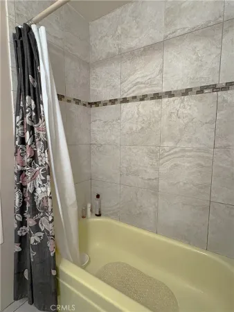 a bathroom with a shower and a bathtub