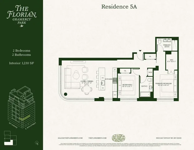 $2,650,000 | 350 East 18th Street, Unit 5A | Gramercy