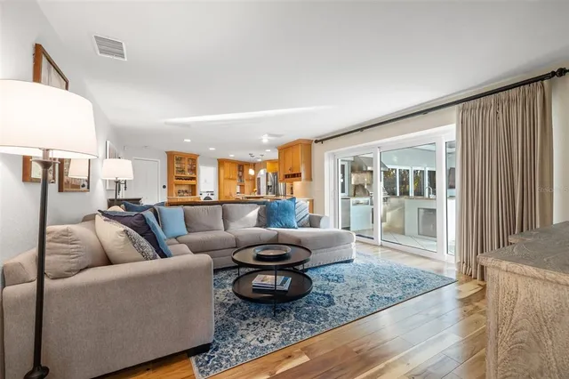 a view of a lake with houses