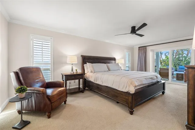 a view of a lake with a city