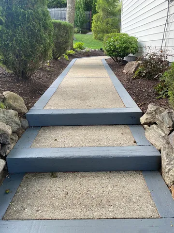 a view of outdoor space with tub