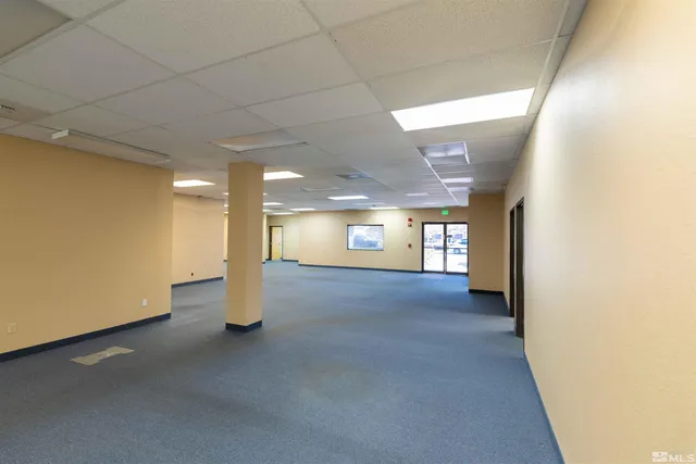 a view of a livingroom with a window