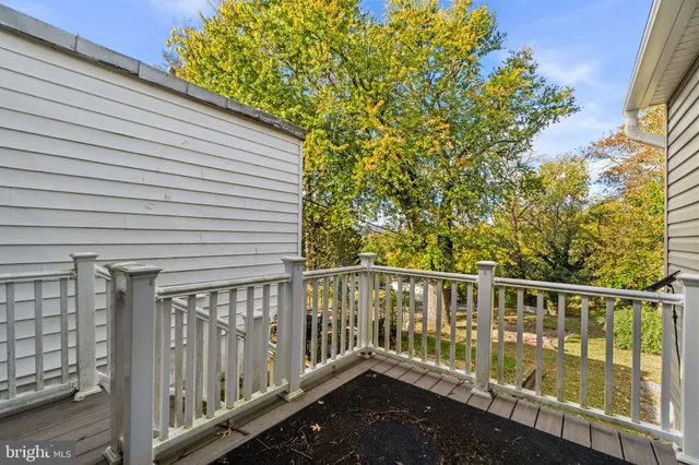 a view of a wooden deck