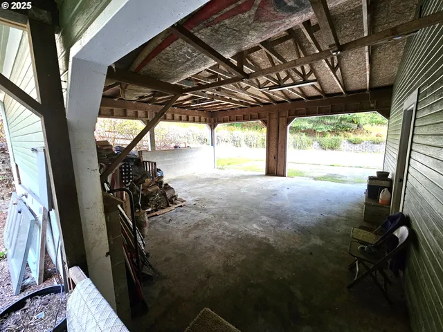 a view of a porch with furniture