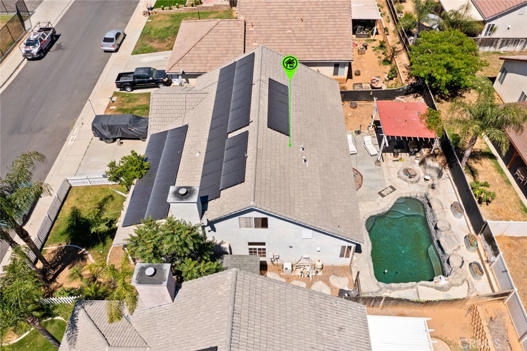 410 Windfields Way Beaumont, CA 92223 - Photo 31 of 41 an aerial view of a house with outdoor space and a street view