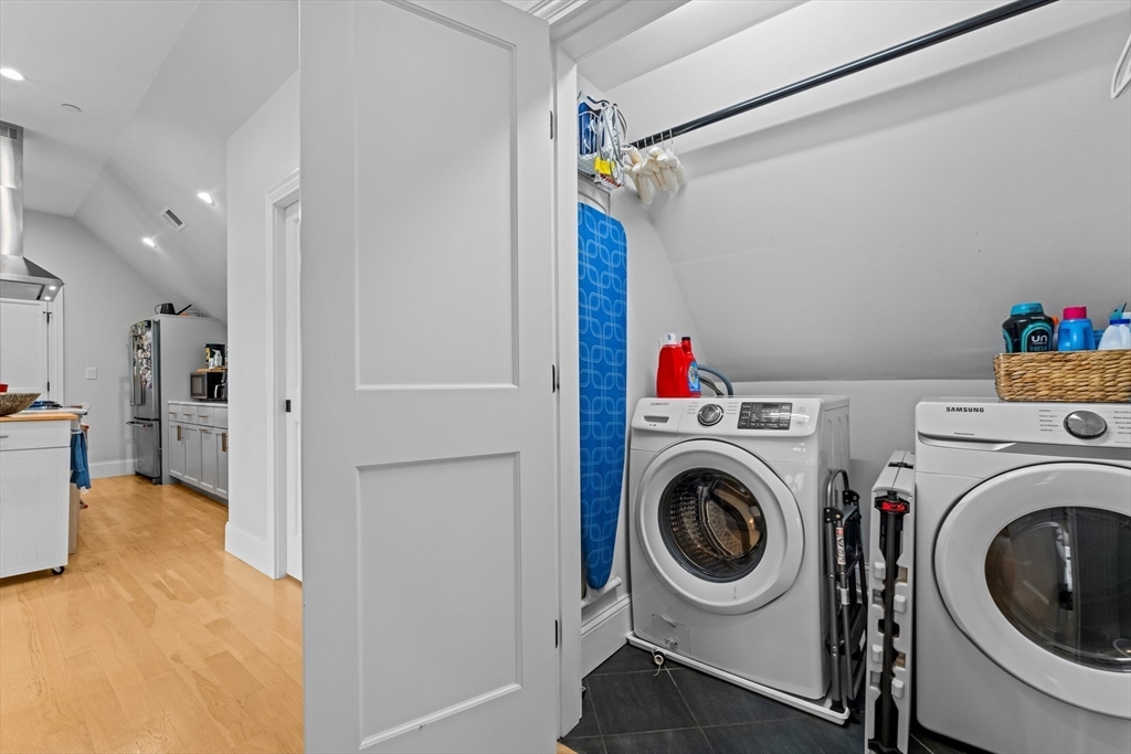 28 Dix Street, Unit 3 Boston, MA 02122 - Photo 24 of 34 a view of a storage and utility room with washer and dryer