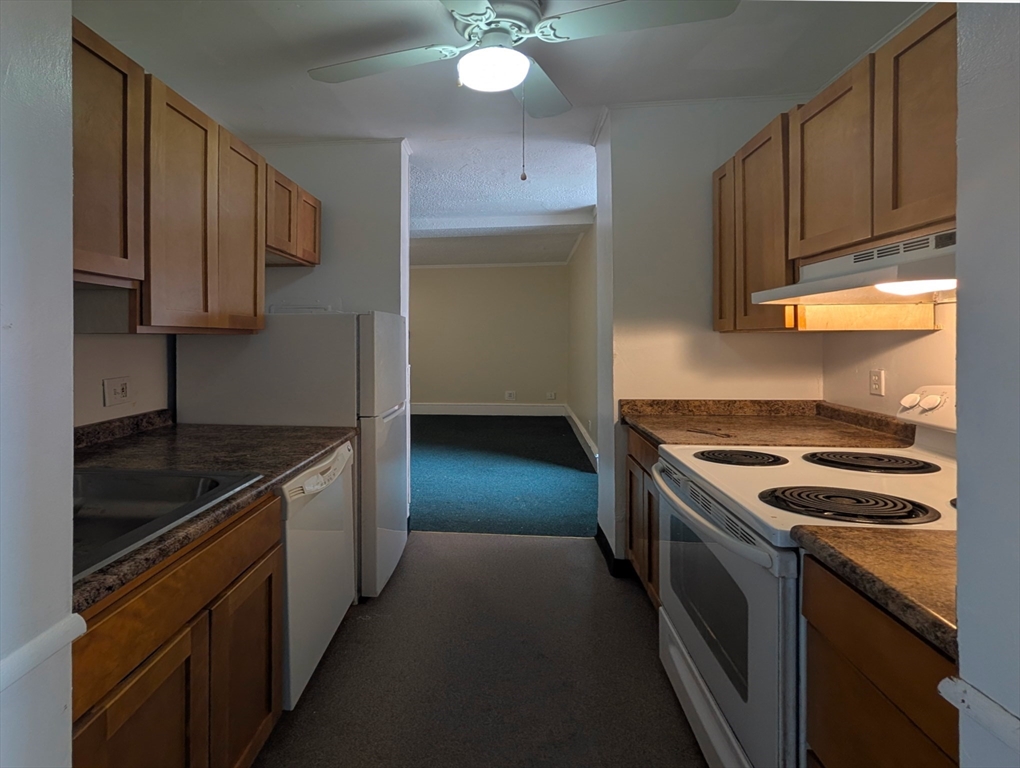 140 Chestnut Street, Unit 207 Springfield, MA 01103 - Photo 11 of 13 a kitchen with a stove and a refrigerator