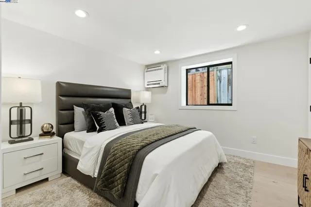 a view of a backyard with sitting area