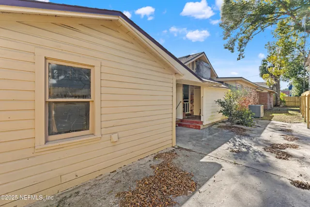 a backyard of a house