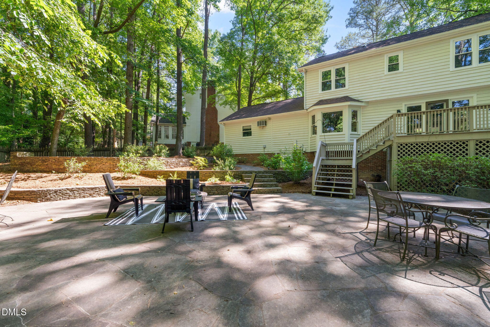 18 Strawberry Ridge Lane Durham, NC 27713 - Photo 45 of 59 a view of a tables and chairs in a patio