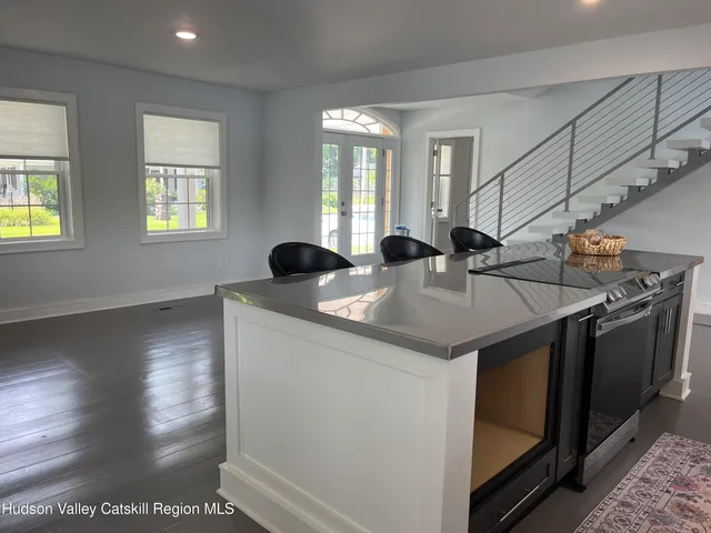 a kitchen with lots of counter top space