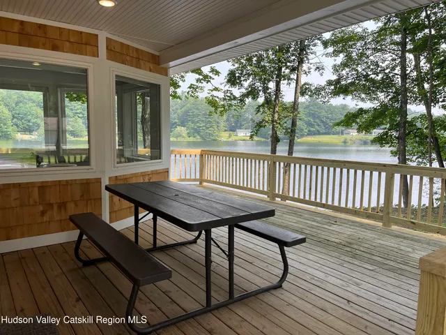 a house view with a outdoor seating space