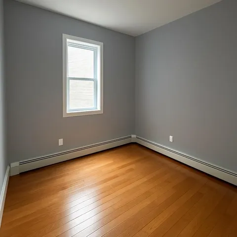 an empty room with a window