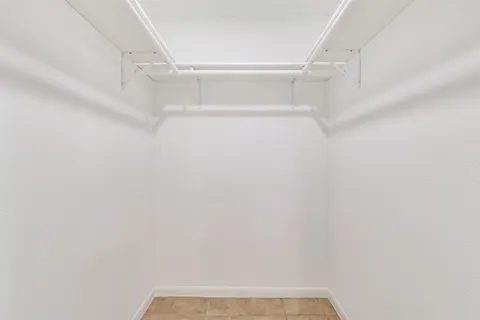 a view of small space with racks on the wall